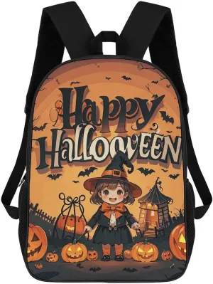 Laptop Backpack for Men Women Daypack Happy-Halloween-Day Trick-Or-Treat Computer Bag Travel Backpacks Laptop Bag
