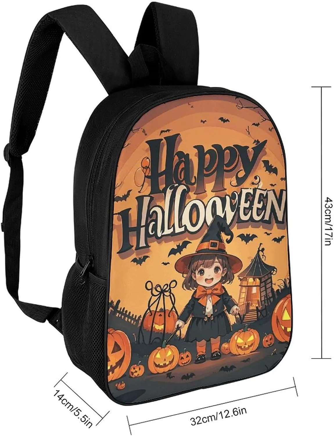Laptop Backpack for Men Women Daypack Happy-Halloween-Day Trick-Or-Treat Computer Bag Travel Backpacks Laptop Bag