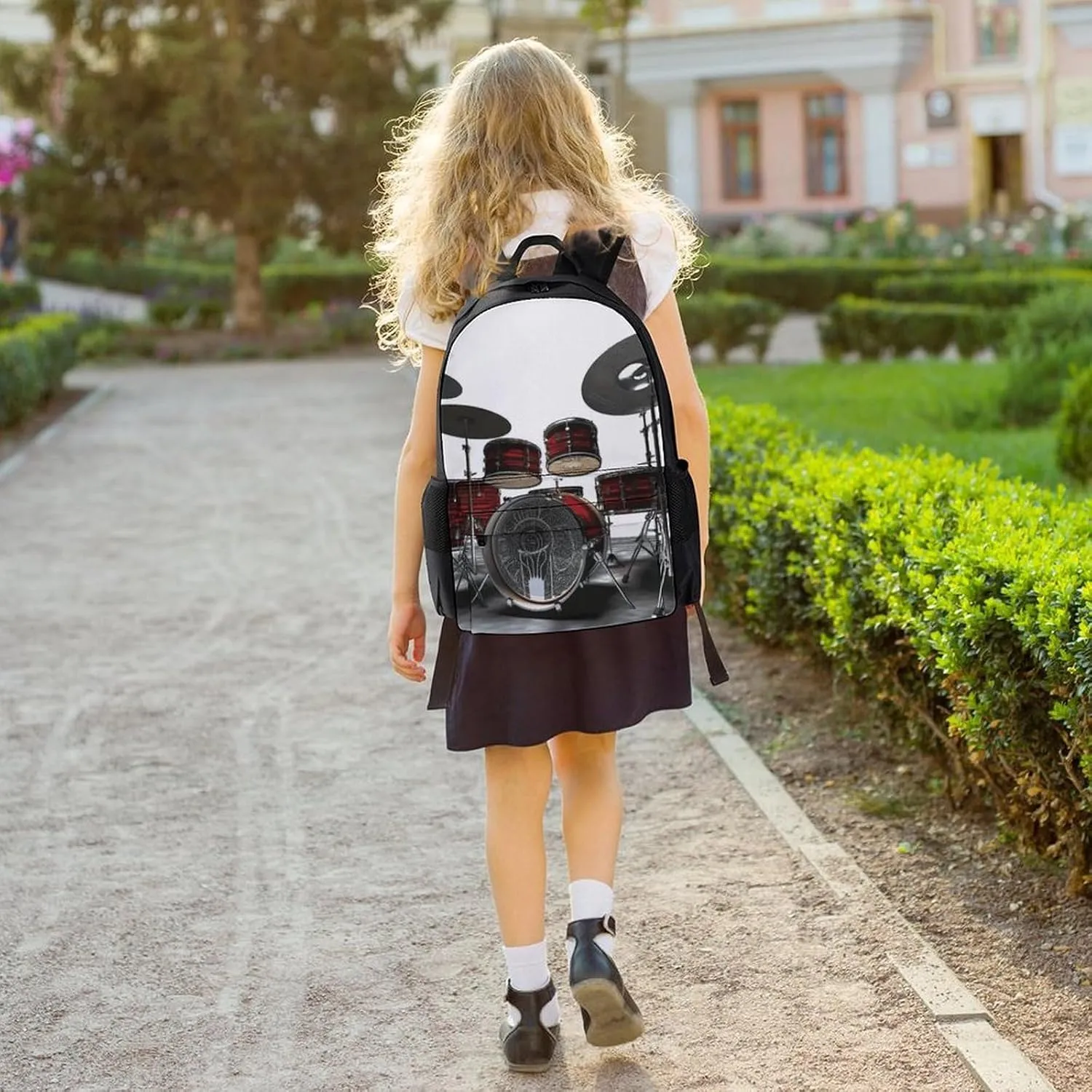 Laptop Backpack for Men Women Lightweight Backpack Cool Drum Set Daypack Rucksack with Compartment Laptop Bag