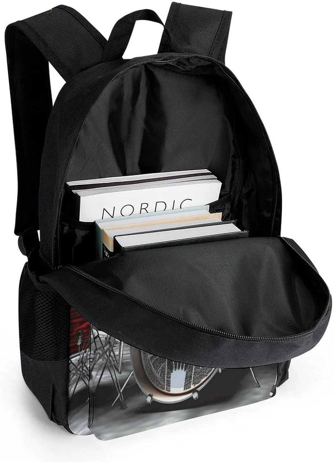 Laptop Backpack for Men Women Lightweight Backpack Cool Drum Set Daypack Rucksack with Compartment Laptop Bag