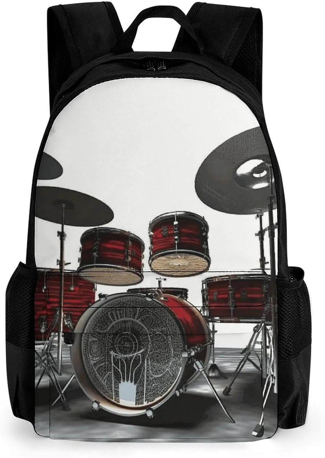 Laptop Backpack for Men Women Lightweight Backpack Cool Drum Set Daypack Rucksack with Compartment Laptop Bag