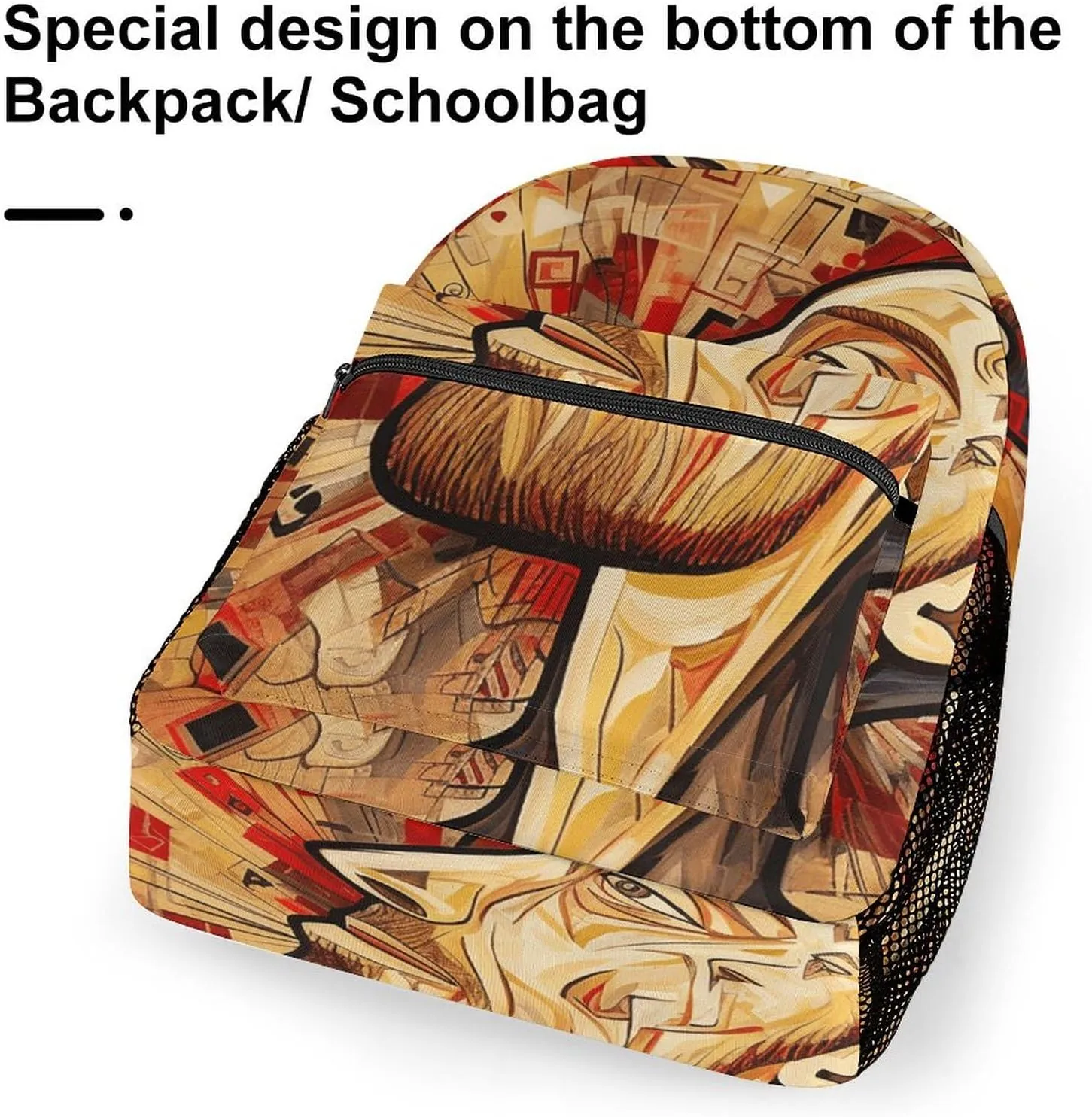 Laptop Backpack for Men Women Lightweight Daypack with Compartment Rucksack Texture Complex Heart Laptop Bag