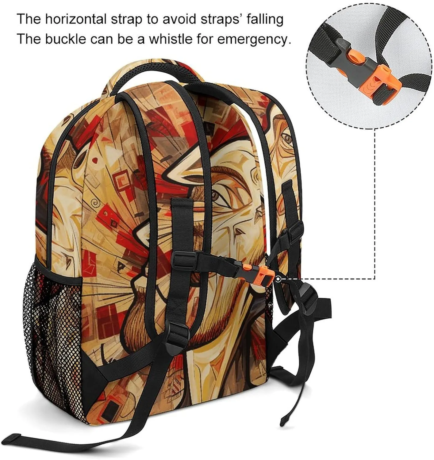 Laptop Backpack for Men Women Lightweight Daypack with Compartment Rucksack Texture Complex Heart Laptop Bag