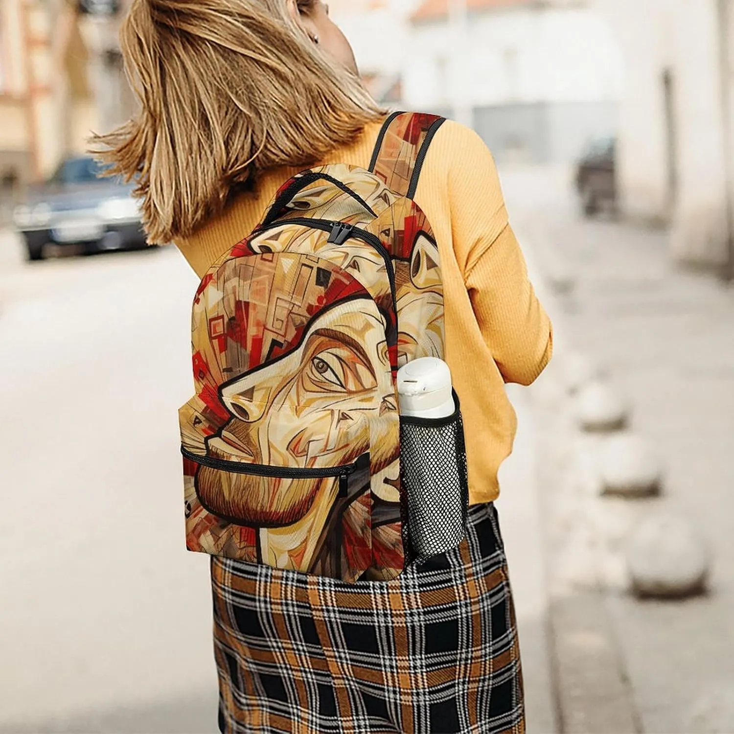 Laptop Backpack for Men Women Lightweight Daypack with Compartment Rucksack Texture Complex Heart Laptop Bag