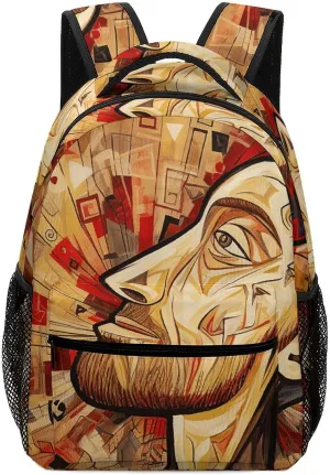 Laptop Backpack for Men Women Lightweight Daypack with Compartment Rucksack Texture Complex Heart Laptop Bag