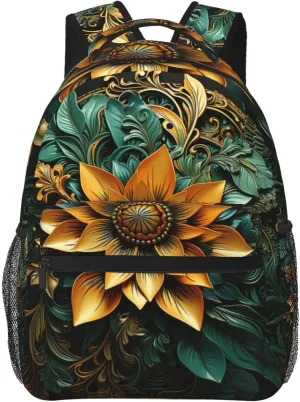 Laptop Backpack for Men Women Lightweight Travel Daypack Carved Flower Backpack Rucksack for Work