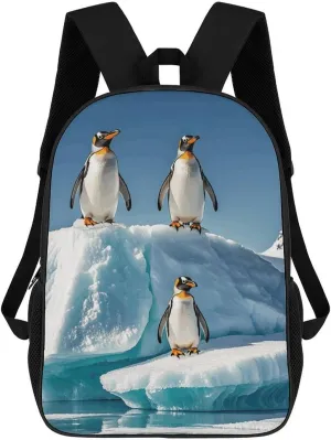 Laptop Backpack Penguins On The Iceberg Carry On Backpack Travel Backpack Computer Bag