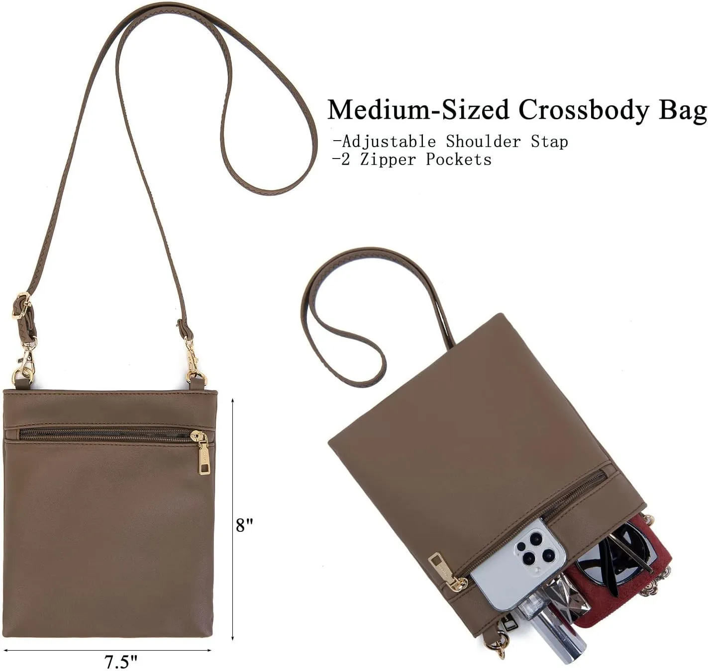Large Crossbody Bags Ladies Shoulder Handbags Purse and Wallet Set for Women Totes Hobo Purses