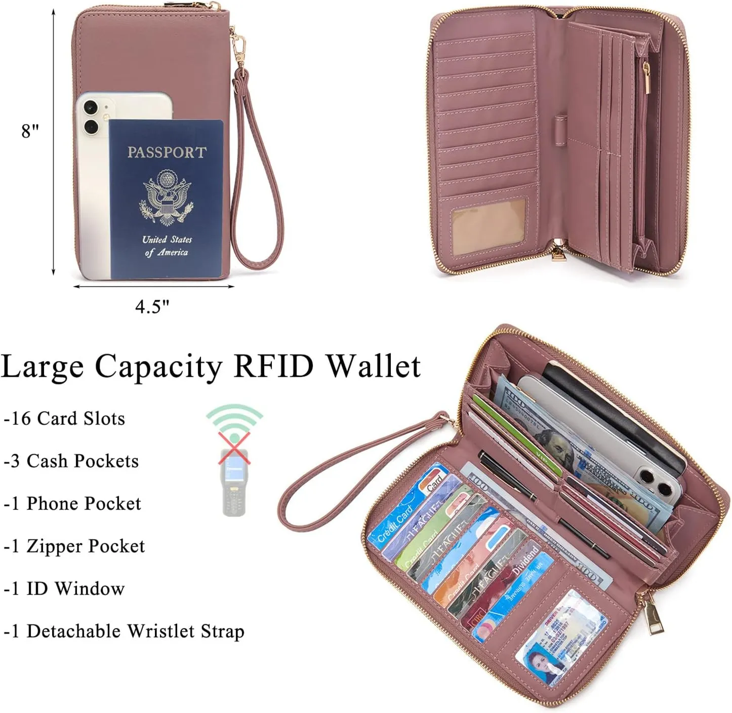 Large Crossbody Bags Ladies Shoulder Handbags Purse and Wallet Set for Women Totes Hobo Purses