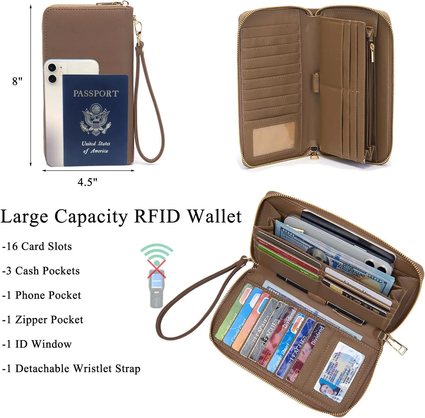 Large Crossbody Bags Ladies Shoulder Handbags Purse and Wallet Set for Women Totes Hobo Purses