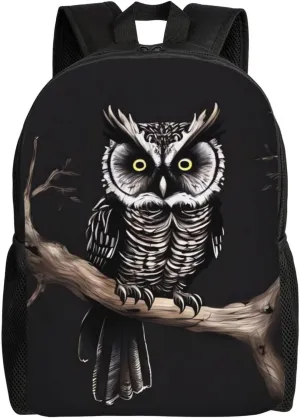 Late Night Owl Backpack For Women Men Travel Laptop Backpack Rucksack Casual Daypack Lightweight Travel Bag