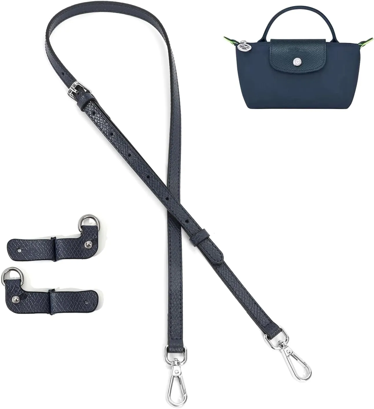 Leather Purse Straps Replacement Shoulder Strap Leather Adjustable Crossbody Strap Suitable for Long champ Handbags