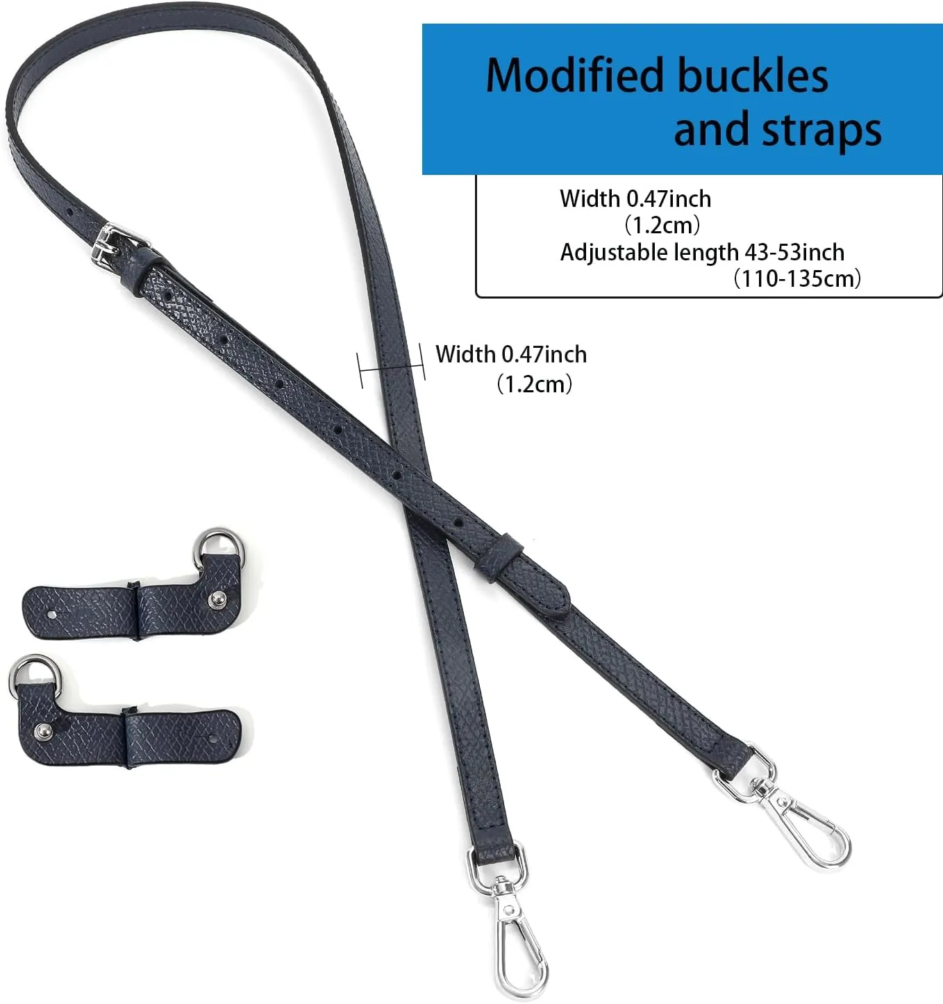 Leather Purse Straps Replacement Shoulder Strap Leather Adjustable Crossbody Strap Suitable for Long champ Handbags