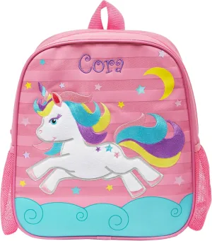 Let's Make Memories Kids Personalized Toddler Backpack for School - Custom Preschool Backpack - Just For Me - Unicorn