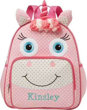 Let's Make Memories Kids Personalized Toddler Backpack for School - Custom Preschool Backpack - Little Critter - Pink Unicorn