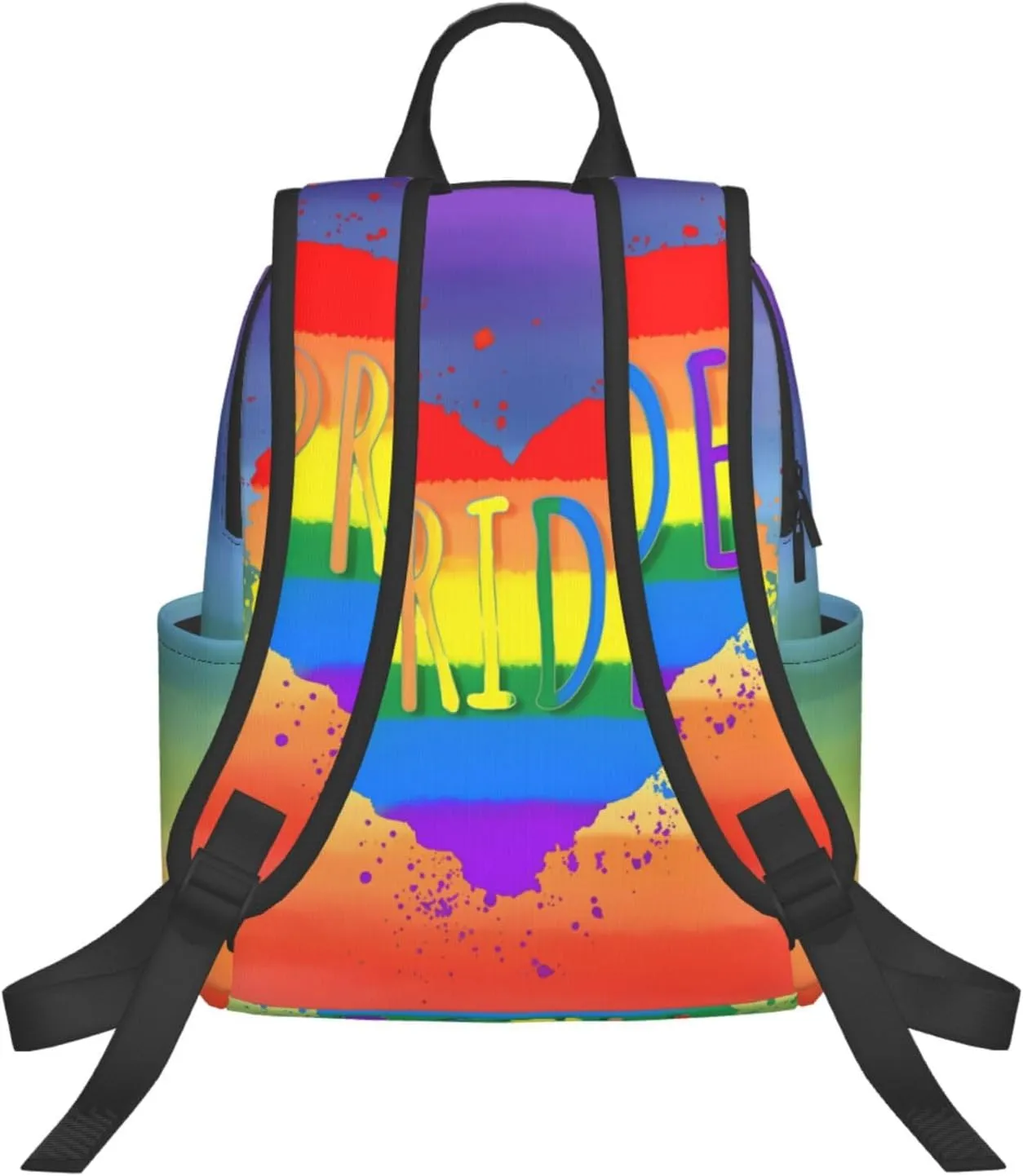 LGBT Gay Pride Rainbow Heart Travel Laptop Backpack Casual Backpacks Double Shoulder Daypack Notebook Rucksack Work Bags Sports Bag for Gym Hiking Camping Beach