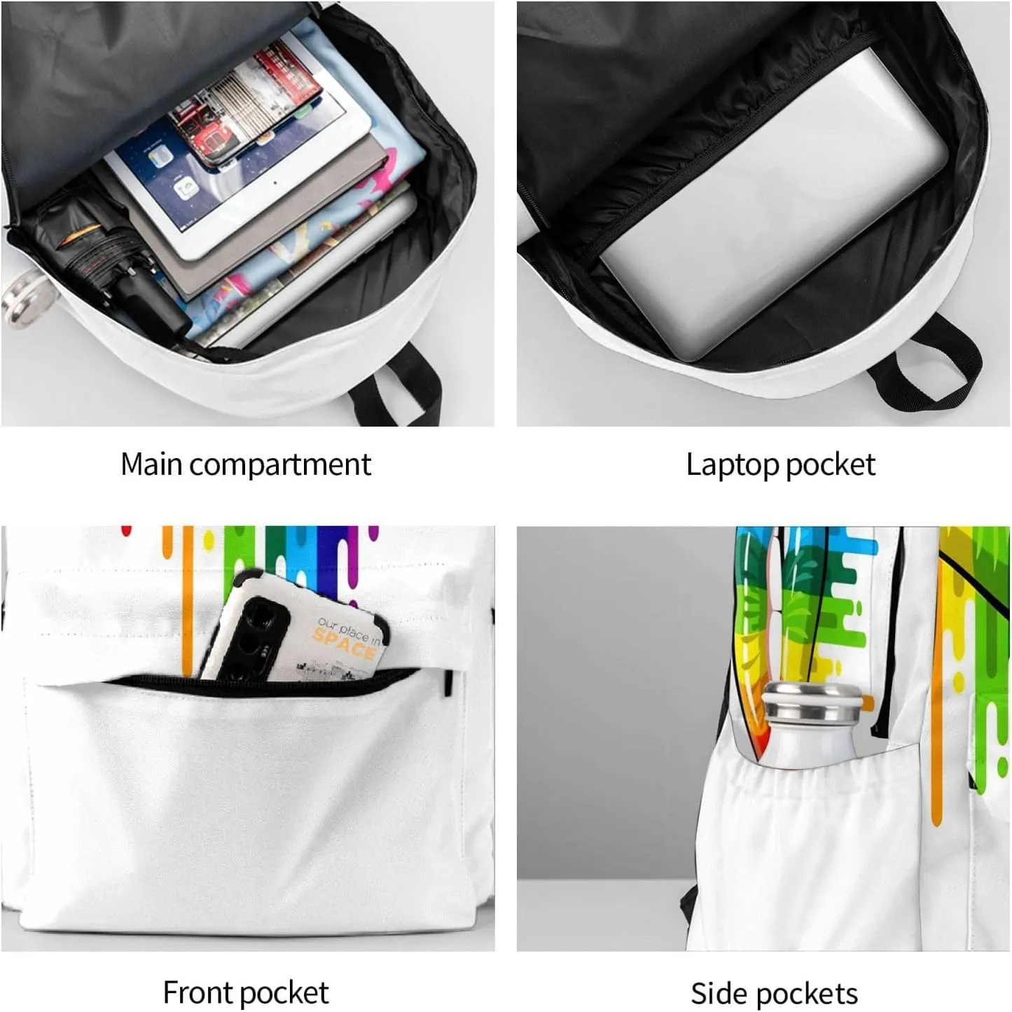 Lgbt Pride Rainbow Gay Lesbian Pride Lips Laptop Backpack Shoulder Bag Laptop Pack Travel Backpacks Commuter Back Pack Casual Daypack Bags With Side Pockets