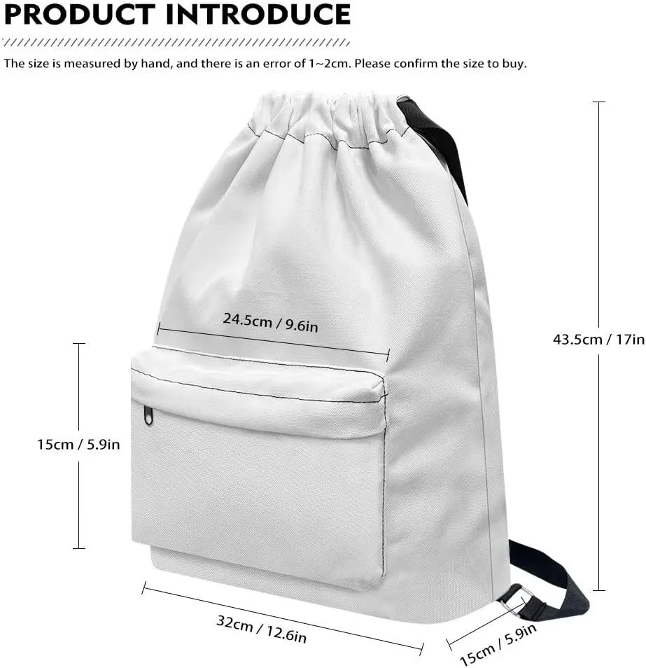 Lightweight String Gym Bag for Men Cute Husky Dog Gym Bag with Adjustable Wide Shoulder Straps Drawstring Backpack with Convenient Multi Pockets for Multiple Uses