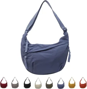 Limorence Crossbody Bag, Limorence Women's Fashion Plain Color Nylon Crossbody Bag, Slouchy Sling Hobo Bag