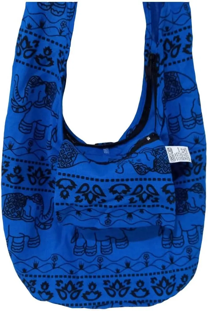 Lovely Creations Hippie Boho New Elephant Crossbody Bohemian Gypsy Sling Shoulder Bag Small Size