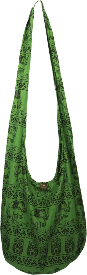 Lovely Creations Hippie Boho New Elephant Crossbody Bohemian Gypsy Sling Shoulder Large Size