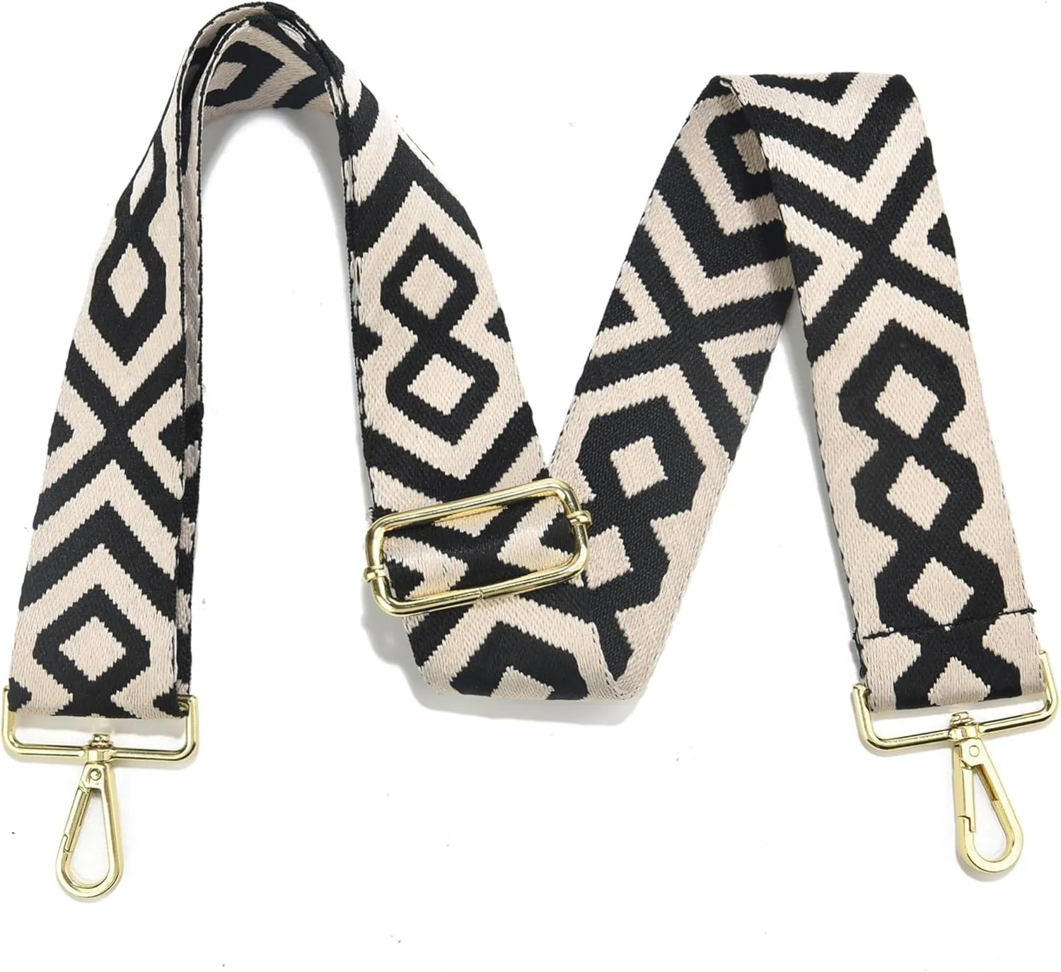 LoZoDo Purse Strap Gold Hardware 2" Wide Replacement Crossbody Straps Adjustable Shoulder Strap Bag Strap for Crossbody Handbags