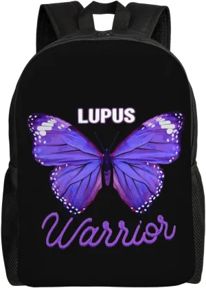 Lupus Awareness Backpack for Women Men Worker Teacher Business Travel Backpacks Shoulders Bag Daypack Bookbag with Mesh Pockets