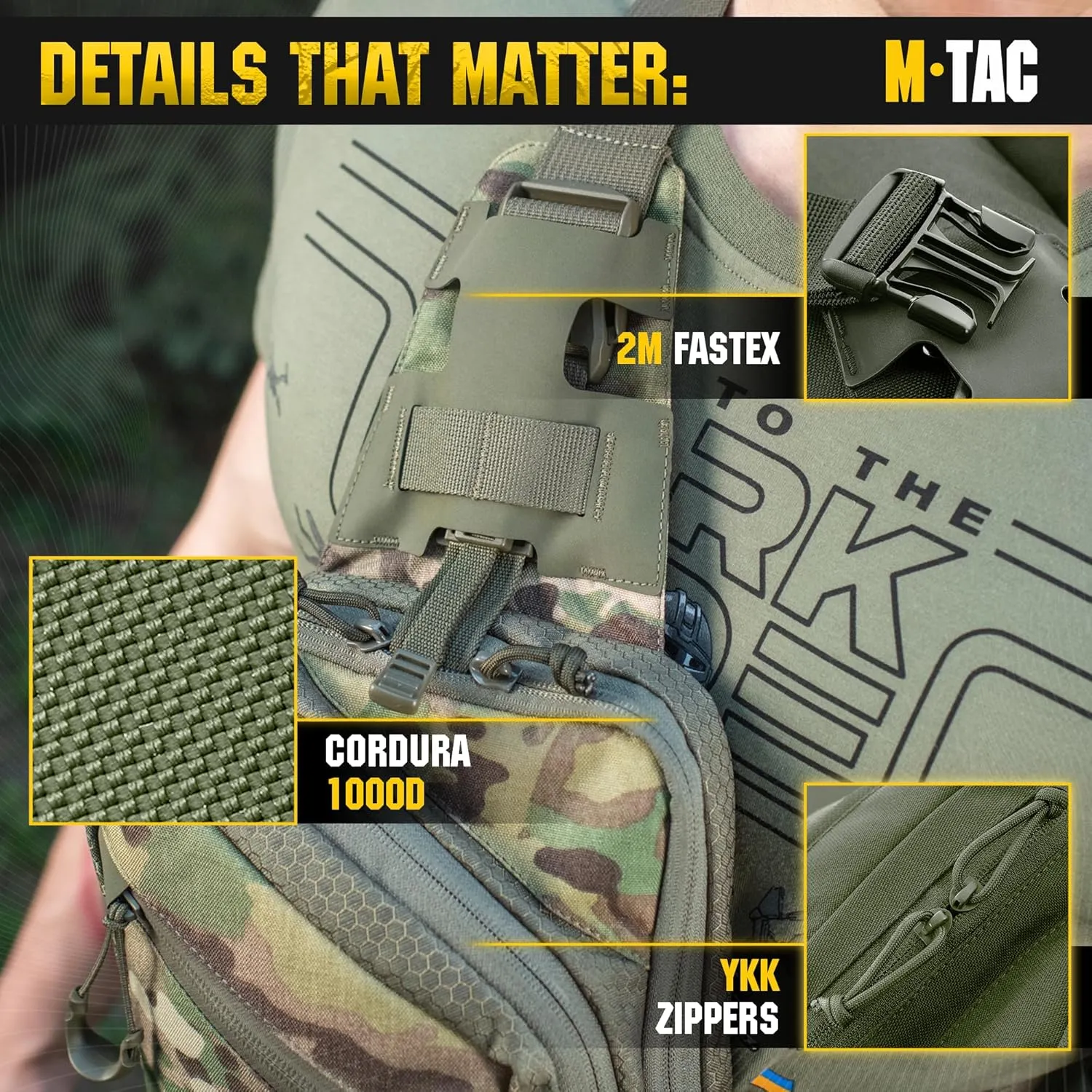 M-Tac Elite Sling Bag - EDC Tactical Crossbody Concealed Carry CCW Chest Pack