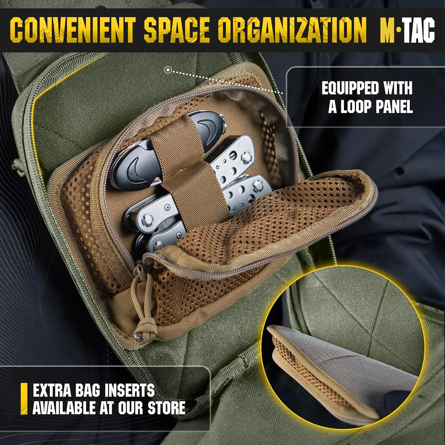 M-Tac Elite Sling Bag - EDC Tactical Crossbody Concealed Carry CCW Chest Pack