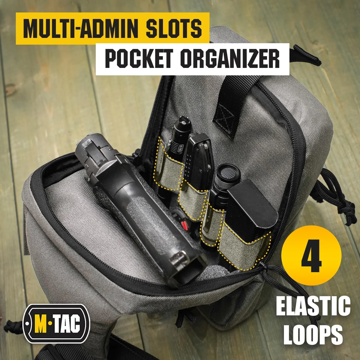 M-Tac Tactical Sling Bag for Men - Crossbody Concealed Carry Bag Chest Pack - Black Mens Crossbody Holster Bag