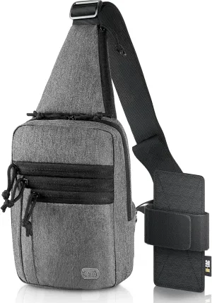 M-Tac Tactical Sling Bag for Men - Crossbody Concealed Carry Bag Chest Pack - Black Mens Crossbody Holster Bag