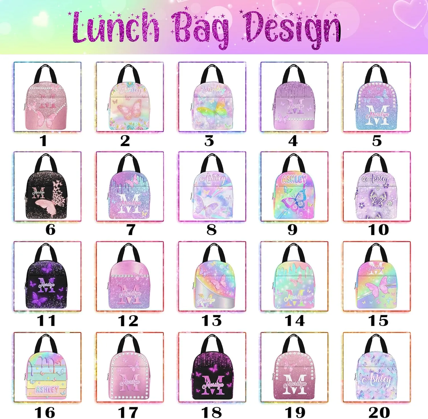 M YESCUSTOM Custom School Butterfly Backpack for Girls, Personalized Name Girls Bookbag Elementary Middle School Bags Travel Laptop Back Pack Casual Daypacks