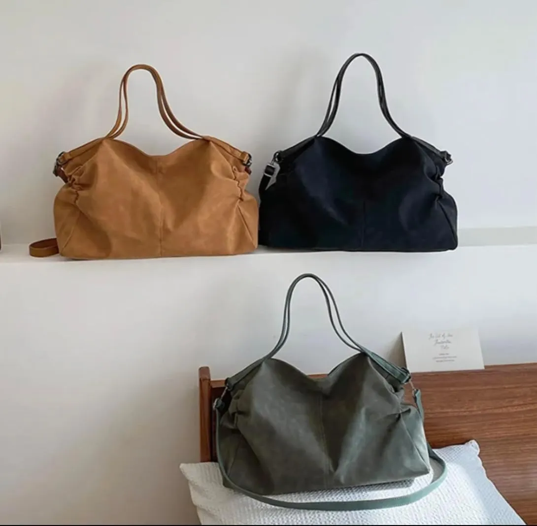 MAICOSY Large Capacity Hobo Shoulder Bag, Slouchy Tote Purse with Crossbody Strap