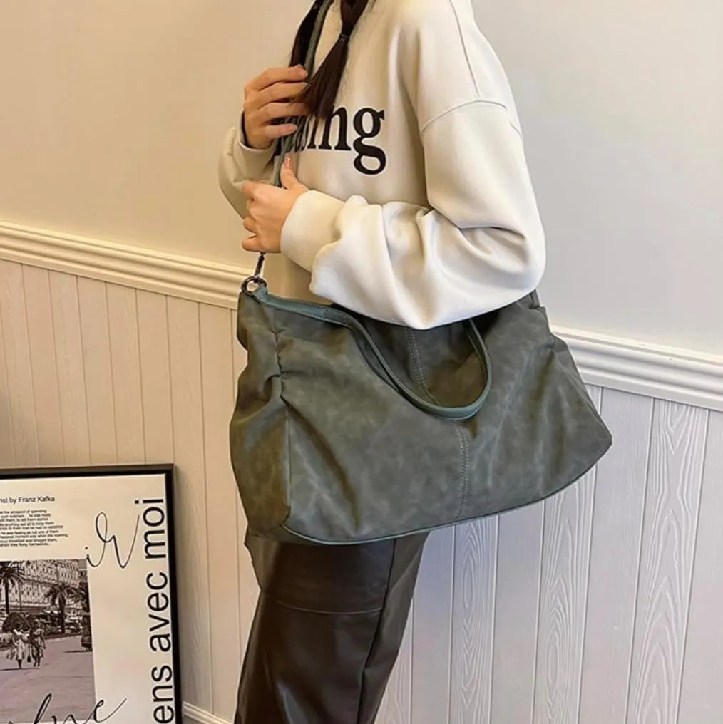 MAICOSY Large Capacity Hobo Shoulder Bag, Slouchy Tote Purse with Crossbody Strap