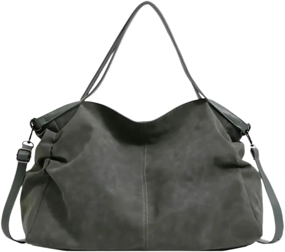 MAICOSY Large Capacity Hobo Shoulder Bag, Slouchy Tote Purse with Crossbody Strap