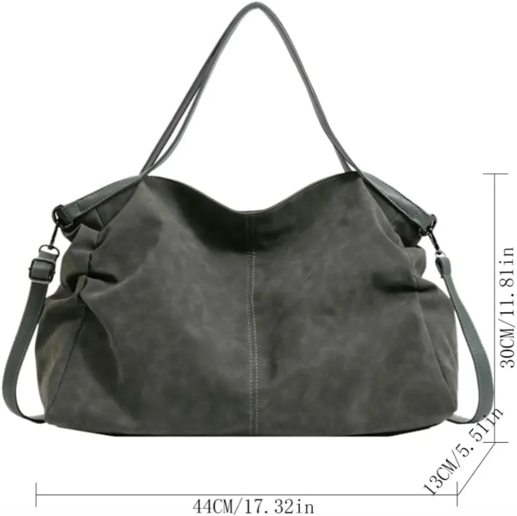 MAICOSY Large Capacity Hobo Shoulder Bag, Slouchy Tote Purse with Crossbody Strap