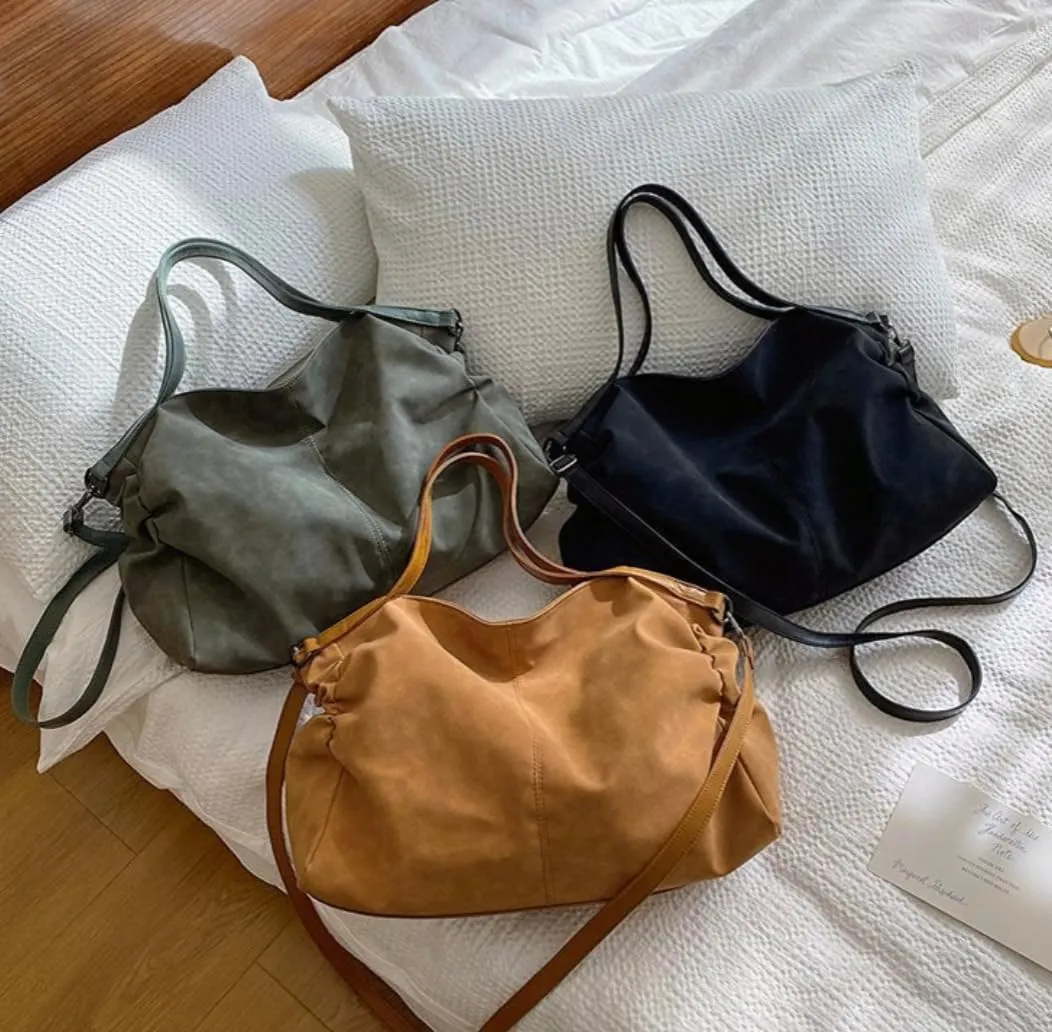 MAICOSY Large Capacity Hobo Shoulder Bag, Slouchy Tote Purse with Crossbody Strap