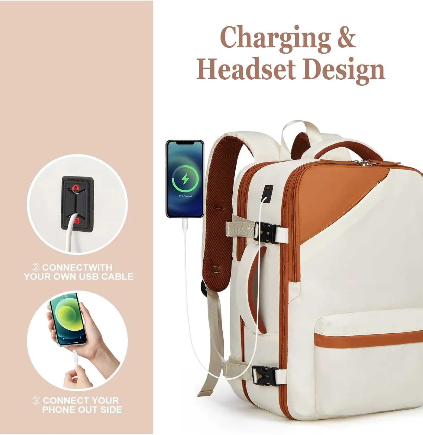 Makes Extra Large Travel Backpack For Women Men,Carry On Backpack,Hiking Backpack Waterproof Outdoor Sports Rucksack Casual Daypack Travel Essentials