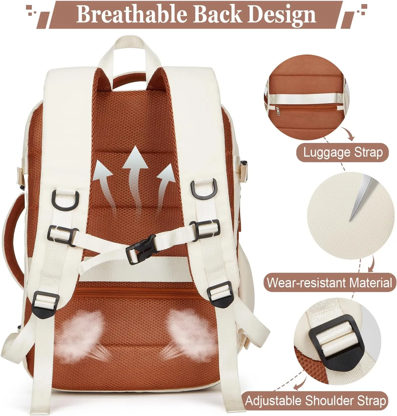 Makes Extra Large Travel Backpack For Women Men,Carry On Backpack,Hiking Backpack Waterproof Outdoor Sports Rucksack Casual Daypack Travel Essentials