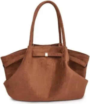 Makukke Suede Tote Bag for Women, Suede Bag Hobo Handbag Women Large Vintage Shoulder Bag Purse for Work Office Travel