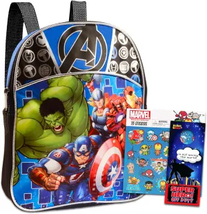Marvel Avengers 11” Mini Toddler Preschool Backpack Bundle Featuring Spiderman, Iron Man, Captain America and More