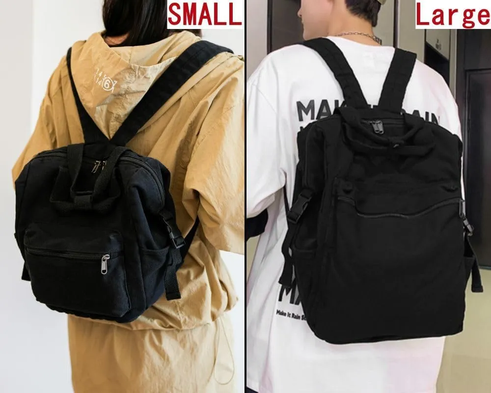 MaxxCloud Aesthetic College Laptop Backpack, Heavy Cotton, Retro Canvas Backpack Travel Bag, Large