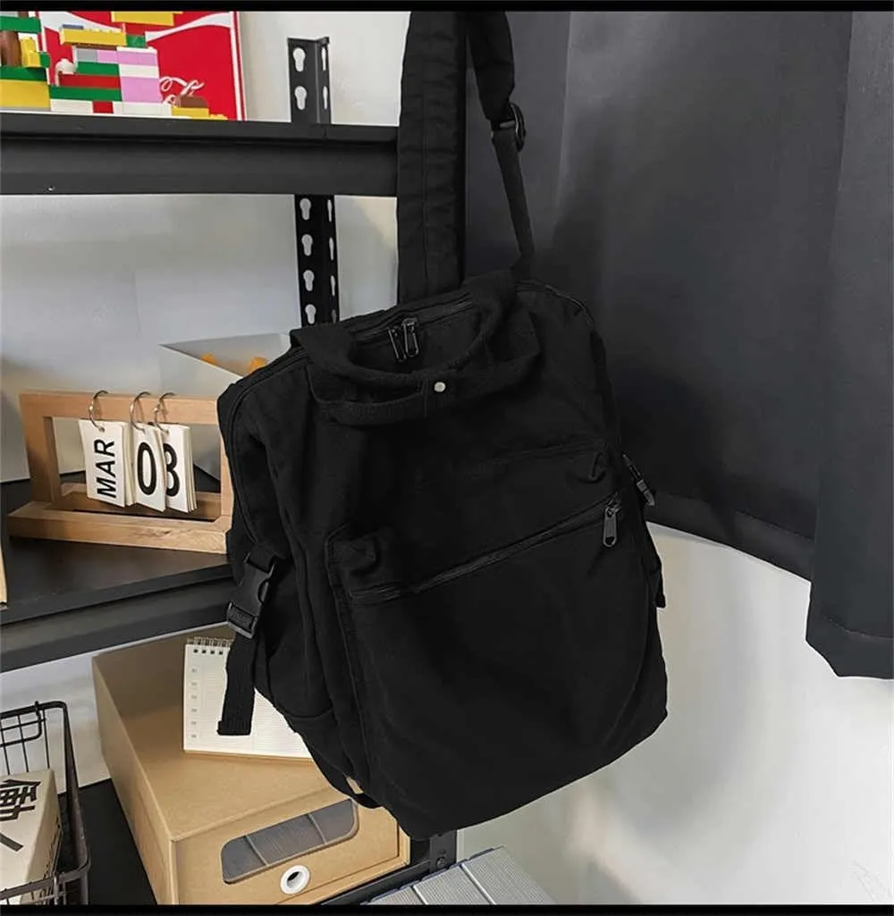 MaxxCloud Aesthetic College Laptop Backpack, Heavy Cotton, Retro Canvas Backpack Travel Bag, Large