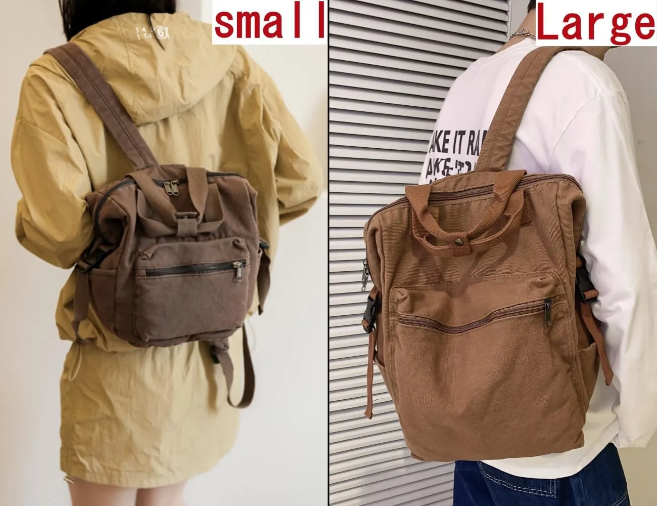 MaxxCloud Aesthetic College Laptop Backpack, Heavy Cotton, Retro Canvas Backpack Travel Bag, Large