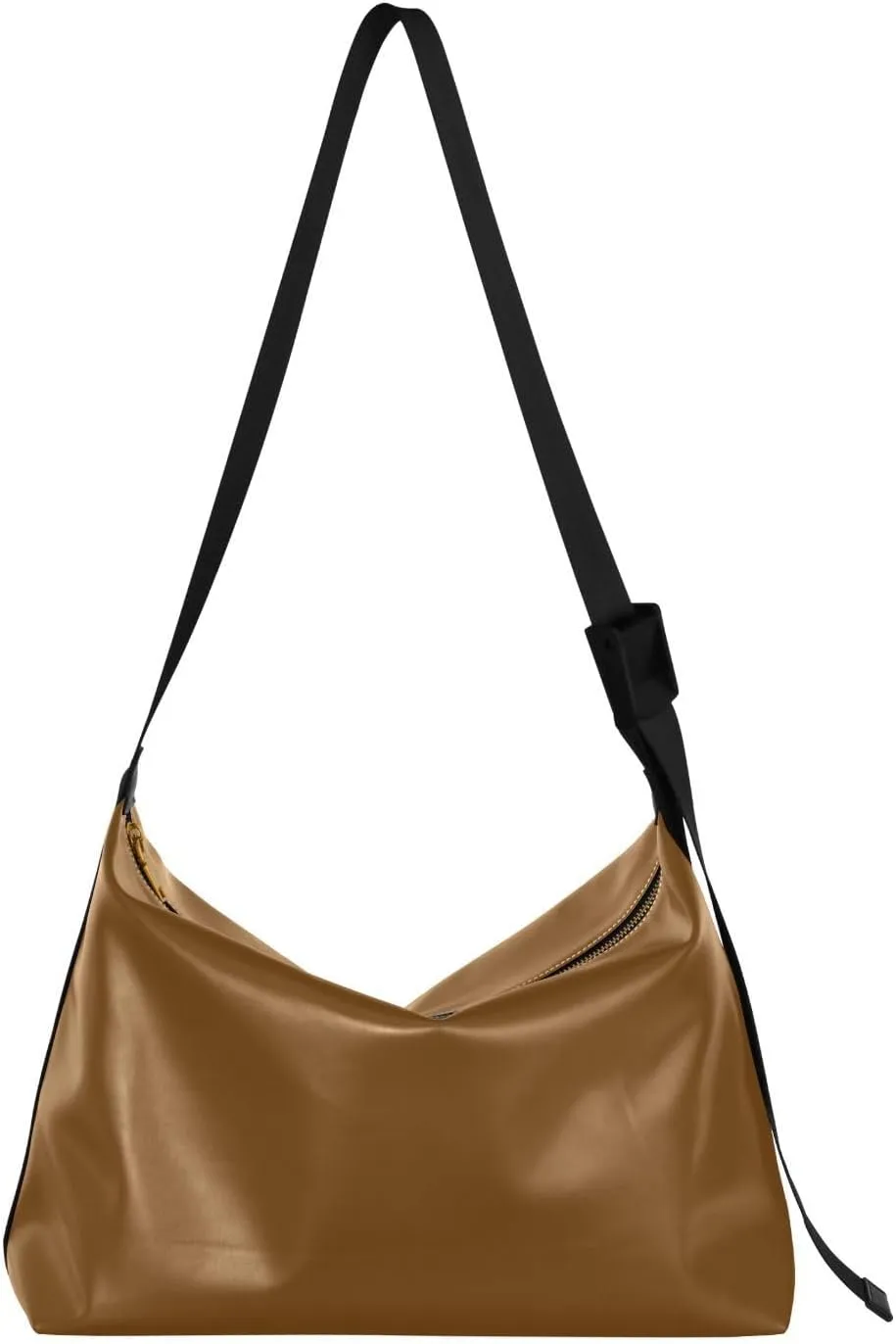 MCHIVER Hobo Shoulder Bag for Women Men PU Leather Crossbody Bag Slouchy Tote Handbags for Working Shopping Traveling