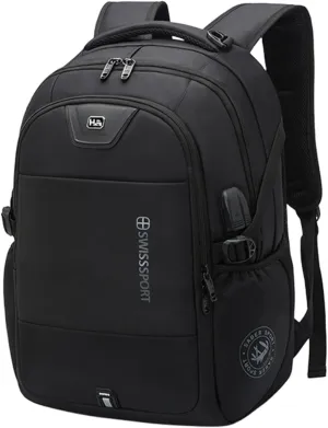 men and women 17 inch laptop backpacks Shoulders backpack travelling backpack schoolbag Waterproof with USB charging port (19X12.6X7 in)
