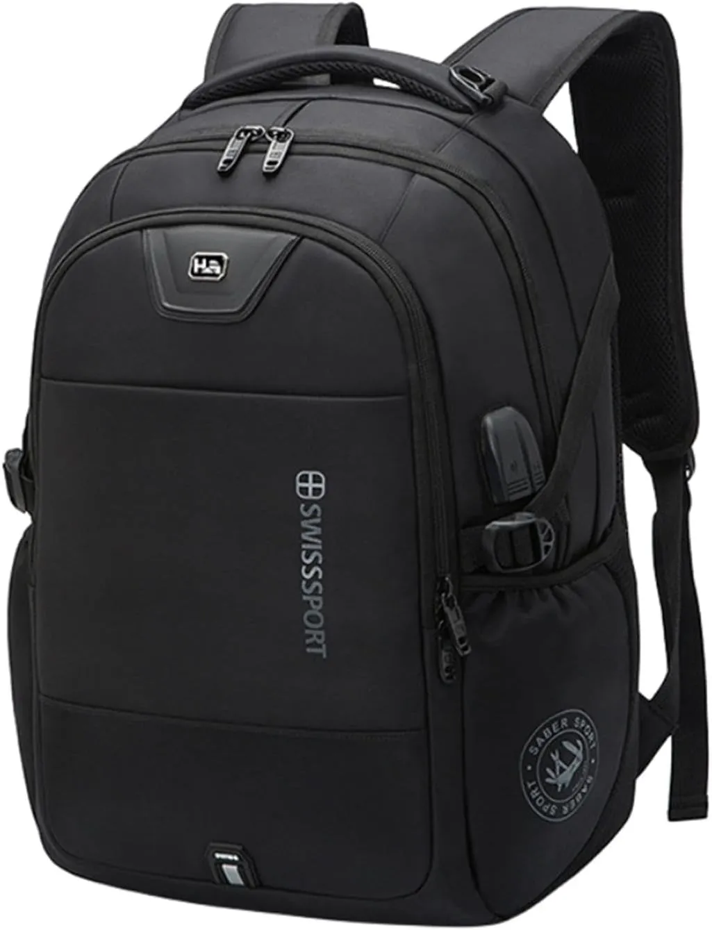 men and women 17 inch laptop backpacks Shoulders backpack travelling backpack schoolbag Waterproof with USB charging port (19X12.6X7 in)
