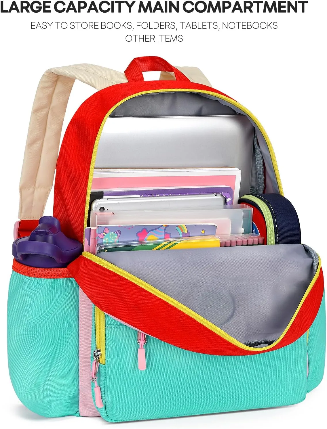 mibasies Kids Backpack for Girls 4-6: Bookbag for Girls - Elementary school Backpack