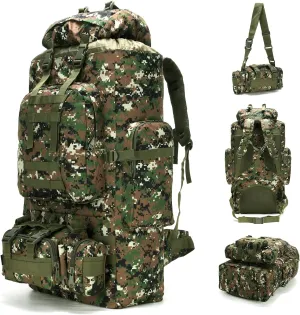 Military Tactical Backpack Detachable Molle Bag Large capacity Rucksack Camping Hiking Backpack