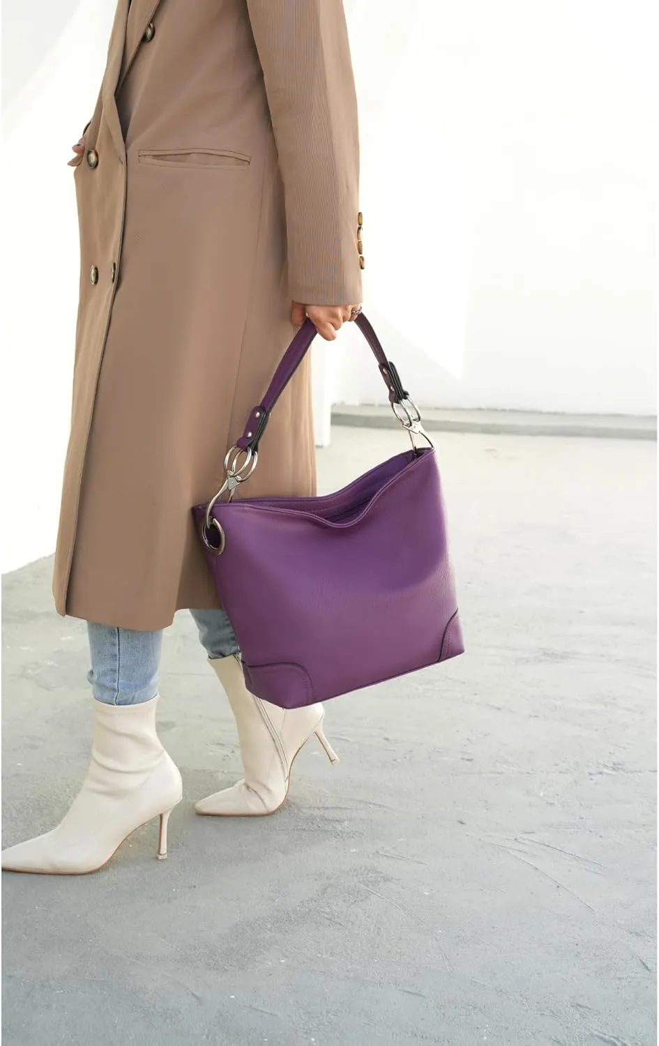 MKF Collection Hobo Purses for Women,Vegan Leather Handbag Slouchy Womens Shoulder bag – Fashion Top Handle Pocketbook